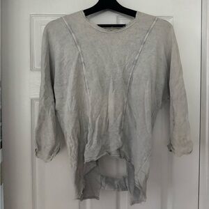 Sol Angeles light blue sweater with holes in the back